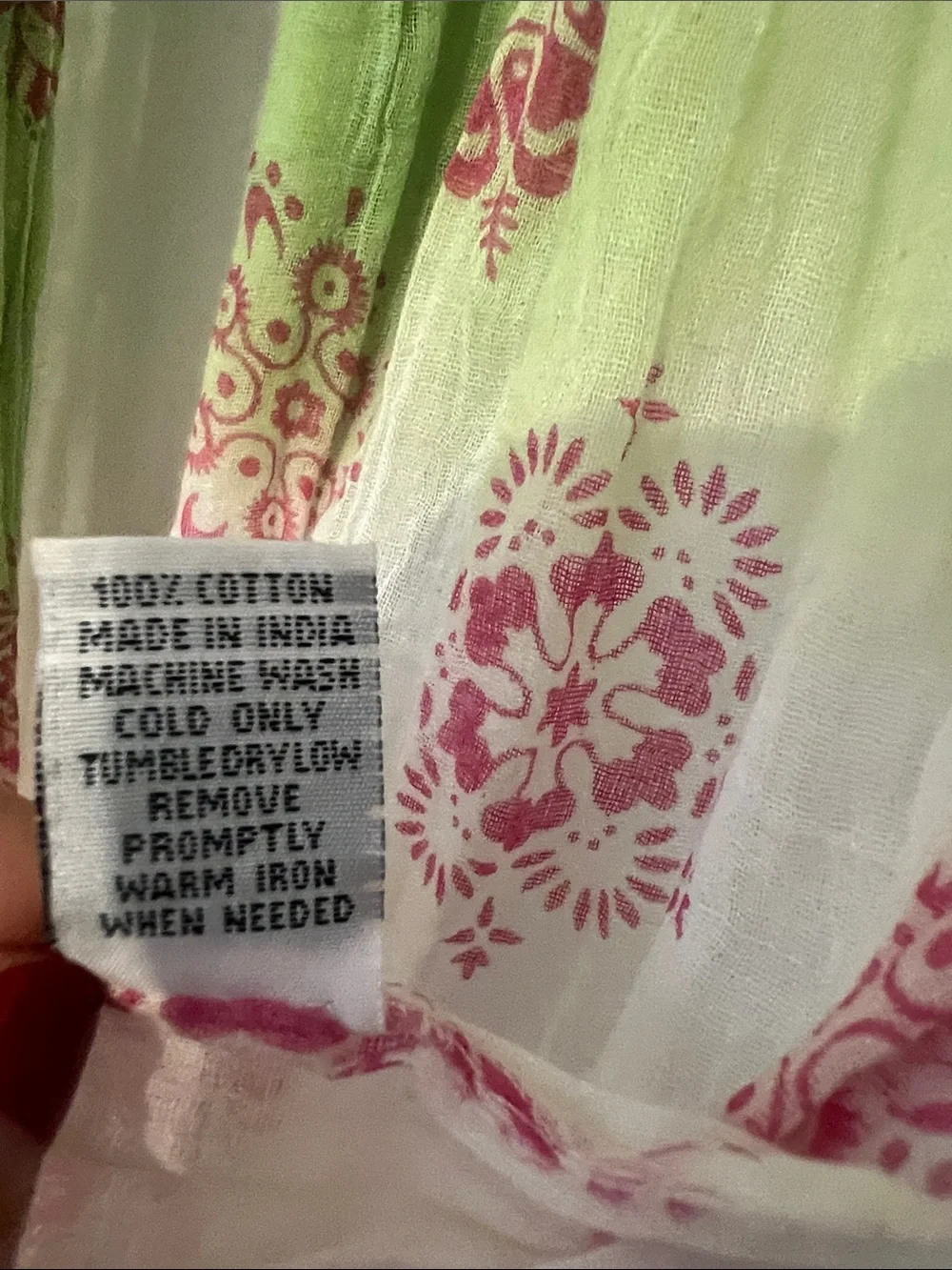 Sudha Purple, Green & White Ombre Scarf with Pink Tassels Beautiful!!